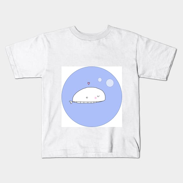 Whale in a Bubble Kids T-Shirt by bjoushop